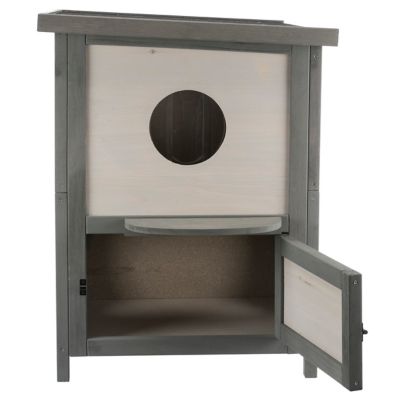 Image showing 5 th TRIXIE Natura 2-Story Weatherproof Elevated Outdoor Cat House, Large Cat Shelter for Multi-Cats