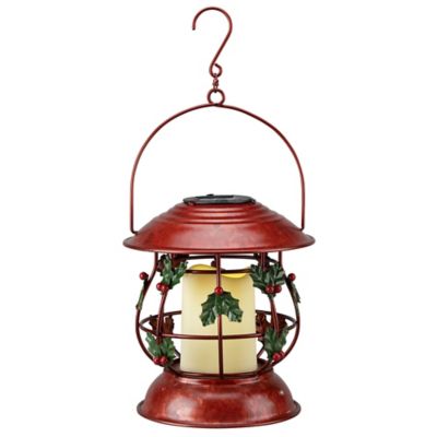 Red Shed Red Metal Solar Lantern