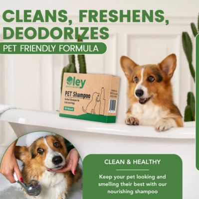 Image showing  Pet Shampoo Bar - Herbal Shampoo for Cats and Dogs - All Natural