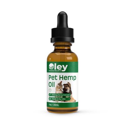 Oley Hemp Oil Tincture for Dogs and Cats, Great for Anxiety, Appetite, Hip and Joint Support