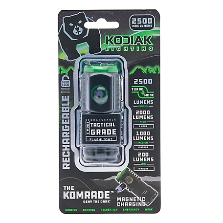 Kodiak Komrade 2500 Lumen Compact Rechargeable Tactical Flashlight