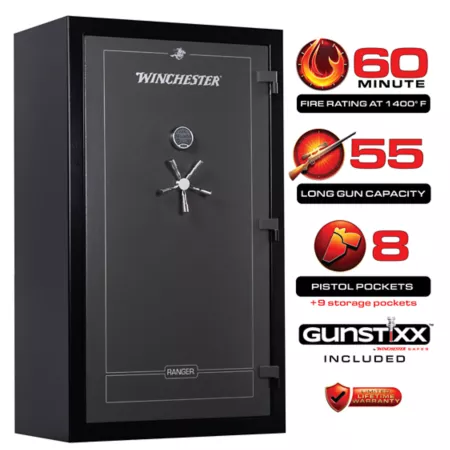 Winchester Safes 35 long guns + 8 handguns 30.5 cu Electronic Lock Gun Safe 60 min Fire rating UL approved Gun Safes