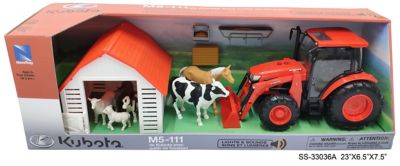 Kubota M5 Tractor With Animals Shed Set