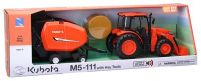 Kubota 1:18 Kubota M5-111 Tractor Hay Baler