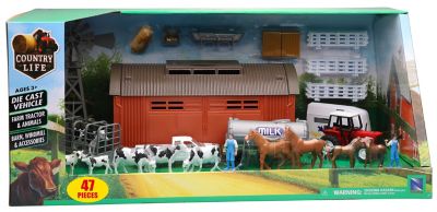 Country Life Deluxe Machine Shed With Animals