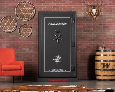 Image showing 6 th Winchester Safes 60 Long Gun/8 Handgun 52.5 cu. ft. UL Listed Electronic Gun Safe, 2.5 Hour Fire Rating, Slate