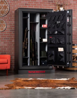 Image showing 8 th Winchester Safes 60 Long Gun/8 Handgun 52.5 cu. ft. UL Listed Electronic Gun Safe, 2.5 Hour Fire Rating, Slate