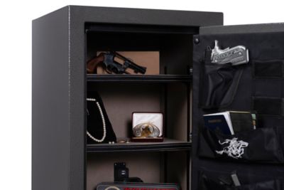 Image showing 5 th Winchester Safes Home 7 UL Listed Electronic Lock Home & Office Safe, 1 pistol and 4 storage pockets, 45 Min. Fire Rating, Black