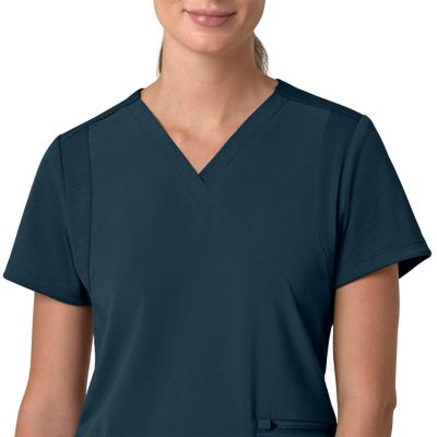 Image showing 4 th Carhartt Women's Force Cross-Flex Flex Panel V-Neck Scrub Top