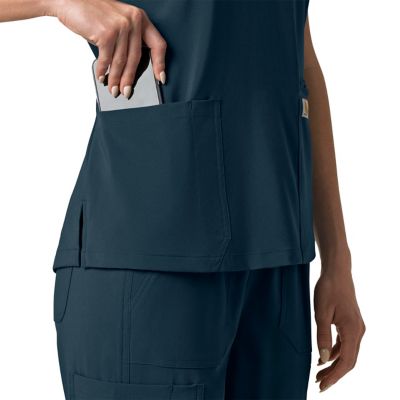 Image showing 9 th Carhartt Women's Force Cross-Flex Flex Panel V-Neck Scrub Top