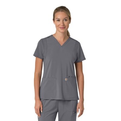 Carhartt Women's Force Cross-Flex Flex Panel V-Neck Scrub Top