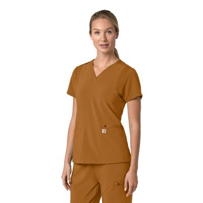 Image showing  Women's Force Cross-Flex Flex Panel V-Neck Scrub Top