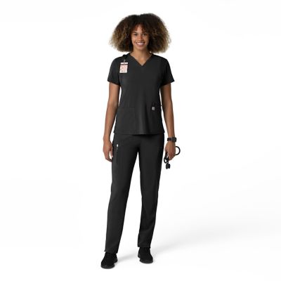 Image showing  Women's Force Cross-Flex Straight Leg Cargo Scrub Pant