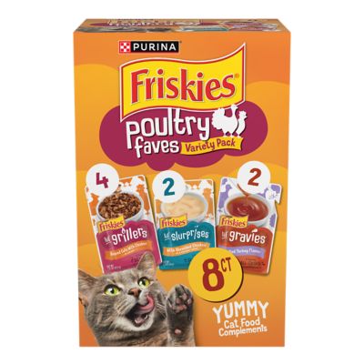 Friskies Poultry Faves Gravy Cat Food Complements Variety Pack