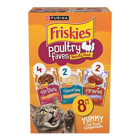 Friskies Poultry Faves Gravy Cat Food Complements Variety Pack