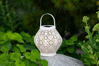Image showing  Punched Metal Daisy Lantern, Cannoli Cream