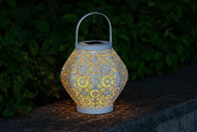 Image showing  Punched Metal Daisy Lantern, Cannoli Cream
