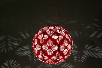 Image showing  Soji Stella Brights Geo Palm Solar Lantern, Chili