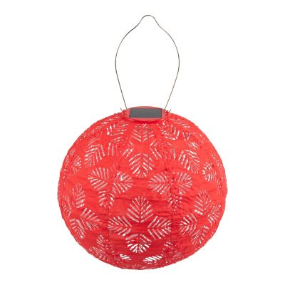 Image showing 5 th Allsop Home & Garden Soji Stella Brights Geo Palm Solar Lantern, Chili