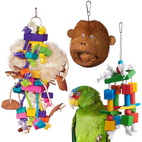Prevue Pet Products Munchers Delight Medium and Large Bird Toy Bundle 63009
