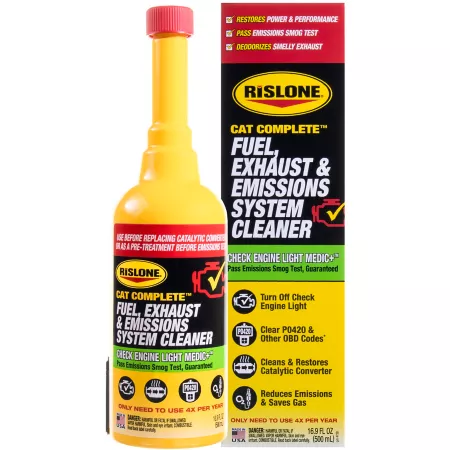 Rislone 16.9 oz Cat Complete Fuel Exhaust and Emissions System Cleaner Engine Performance