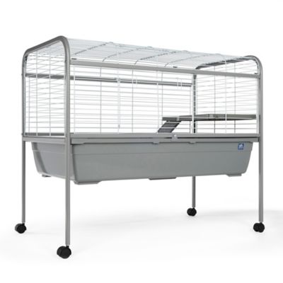 Prevue Pet Products Small Animal Rabbit and Guinea Pig Home with Rolling Stand, Gray 532