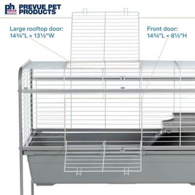 Image showing  Small Animal Rabbit and Guinea Pig Home with Rolling Stand, Gray 532