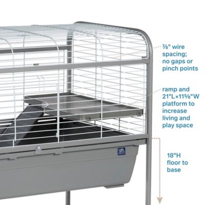 Image showing 5 th Prevue Pet Products Small Animal Rabbit and Guinea Pig Home with Rolling Stand, Gray 532