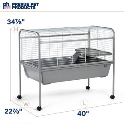 Image showing 6 th Prevue Pet Products Small Animal Rabbit and Guinea Pig Home with Rolling Stand, Gray 532