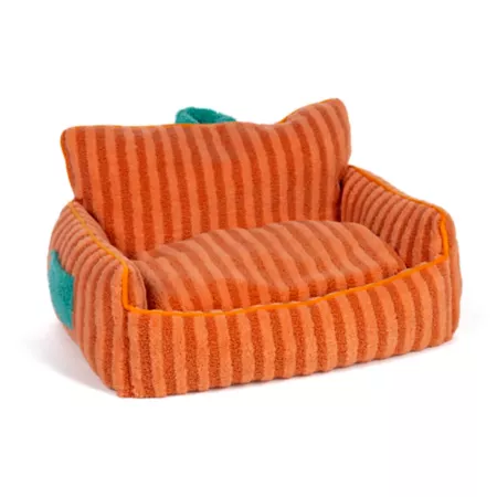 Prevue Pet Products Padded Pet Bed for Cats and Dogs in Orange 7602 Pet Furniture Style Beds