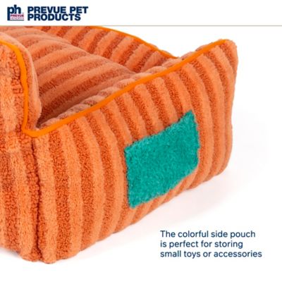 Image showing  Upholstered Pouch Couch Cat and Dog Pet Bed in Orange 7602