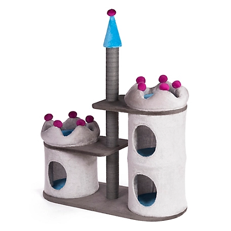 Prevue Pet Products 46 in. King's Court Cat Tree with Three Hideaways and Scratching Post