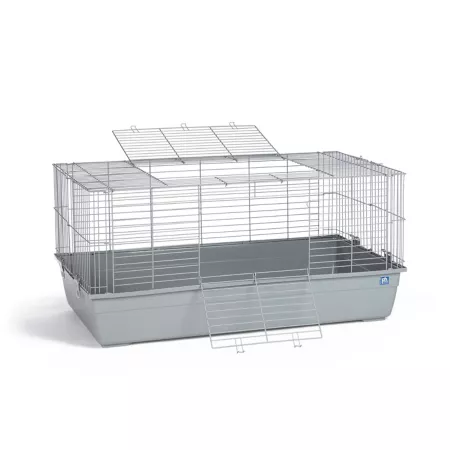 Prevue Pet Products Jumbo Tubby Powder Coated Mesh Small Animal Crate 47.25 in x 24.25 in Gray Small Pet Cages