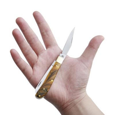 Image showing  2.75 in. 2-Blade Amber Pocket Knife
