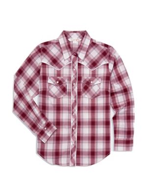 Ely Cattleman Long Sleeve Plaid Western Shirt With Piping