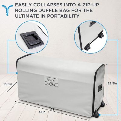 Image showing 5 th Ivation Built-in Pump Air Mattress and Deflate Defender, Queen Size