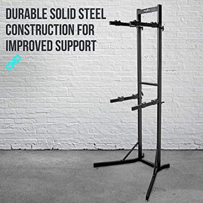 Image showing  180 lb. Capacity 4-Bicycle Garage Floor Stand Bike Storage Rack