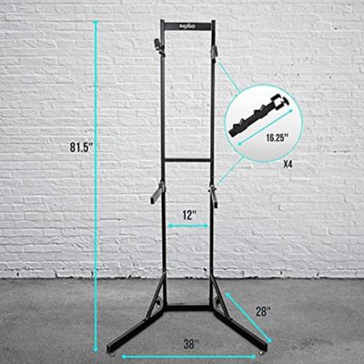 Image showing 5 th RaxGo 180 lb. Capacity 4-Bicycle Garage Floor Stand Bike Storage Rack