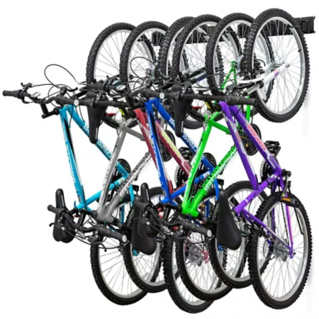 RaxGo Garage Bike Rack Wall Mounted Bike Rack with 6 Adjustable Hooks Sports & Bike Racks