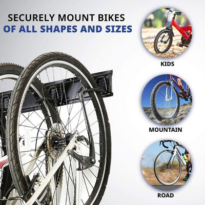 Image showing  Garage Bike Rack Wall Mount Bicycle Storage Hanger with 6 Adjustable Hooks