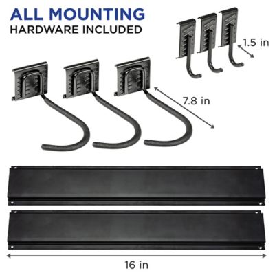 Image showing  Garage Bike Rack Wall Mount Bicycle Storage Hanger with 3 Adjustable Hooks
