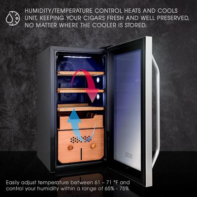 Image showing  250 Cigar Humidor Cabinet with 3 in 1 Precise Cooling, Heating & Humidity Control