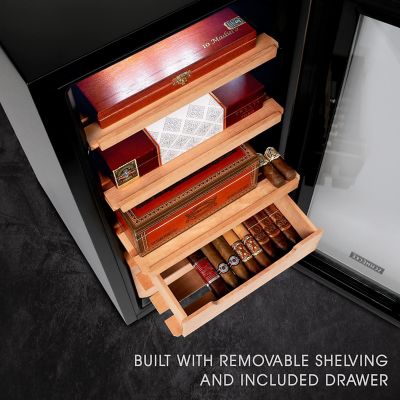 Image showing 5 th Schmecke 250 Cigar Humidor Cabinet with 3 in 1 Precise Cooling, Heating & Humidity Control