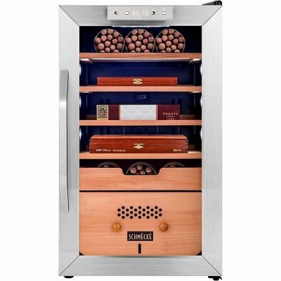 Schmecke 400 Cigar Humidor Cabinet with 3 in 1 Precise Cooling, Heating & Humidity Control