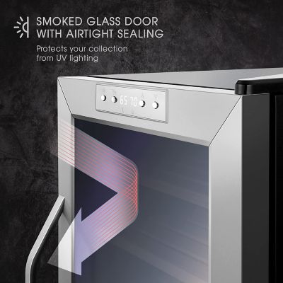 Image showing 5 th Schmecke 400 Cigar Humidor Cabinet with 3 in 1 Precise Cooling, Heating & Humidity Control