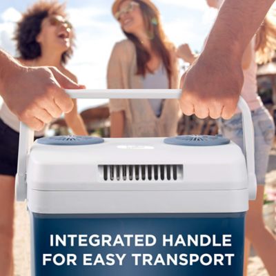 Image showing 5 th Ivation 25L Electric Cooler & Warmer, Portable Thermoelectric 12V Cooler with Handlen Blue