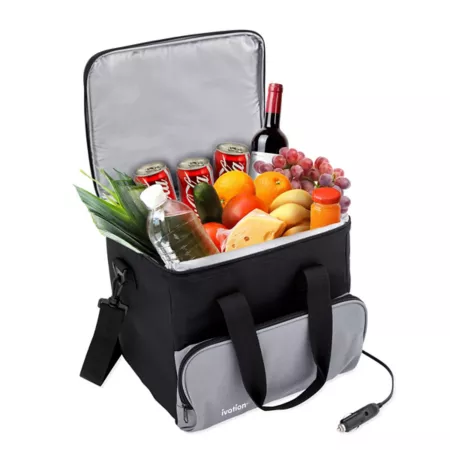 Ivation 15L Electric Cooler Bag 12V Portable Thermoelectric Cooler Box with Shoulder Strap Chest Coolers