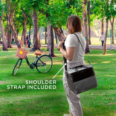 Image showing  15L Electric Cooler Bag, Portable Thermoelectric 12V Cooler with Shoulder Strap