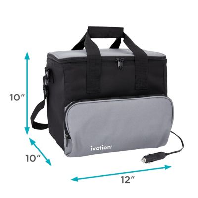 Image showing 6 th Ivation 15L Electric Cooler Bag, Portable Thermoelectric 12V Cooler with Shoulder Strap