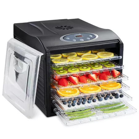 Ivation 480W 6-Tray Countertop Digital Food Dehydrator with Preset Temperature Settings and Auto-Off Timer Dehydrators